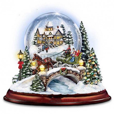 Christmas Crystal Ball - Full Round Diamond - 40x40cm