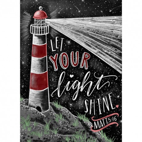 Lighthouse - Full Round Diamond - 30x40cm