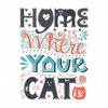 Cat Home - Full Round Diamond - 30x40cm