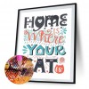 Cat Home - Full Round Diamond - 30x40cm