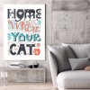 Cat Home - Full Round Diamond - 30x40cm