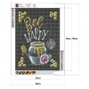 Bee Happy - Full Round Diamond - 30x40cm