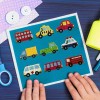 Cartoon Cars DIY Full Drill Round Diamond Puzzle Children Sticker