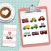 Cartoon Cars DIY Full Drill Round Diamond Puzzle Children Sticker