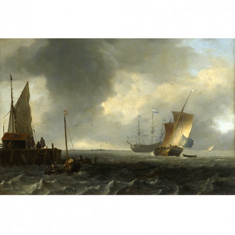 London Warship - Full Round Diamond - 45x35cm