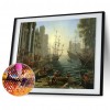Sailboat Sea - Full Round Diamond - 45x35cm