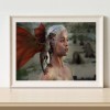 Woman with Dragon - Full Round Diamond - 45x30cm