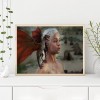 Woman with Dragon - Full Round Diamond - 45x30cm