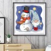 Snowman Goblin - Full Round Diamond - 30x30cm