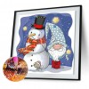 Snowman Goblin - Full Round Diamond - 30x30cm