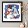 Snowman Goblin - Full Round Diamond - 30x30cm