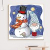 Snowman Goblin - Full Round Diamond - 30x30cm
