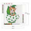 Kitten Animal - Full Round Diamond - 30x30cm