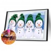Snowman Festival - Full Round Diamond - 50x30cm