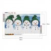 Snowman Festival - Full Round Diamond - 50x30cm