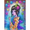 Illustration Girl - Full Round Diamond - 30x40cm