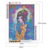Illustration Girl - Full Round Diamond - 30x40cm
