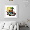 Cartoon Old Man - Full Round Diamond - 30x30cm