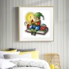 Cartoon Old Man - Full Round Diamond - 30x30cm