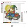 Cartoon Old Man - Full Round Diamond - 30x30cm