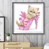 Kitten Animal - Full Round Diamond - 30x30cm