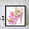 Kitten Animal - Full Round Diamond - 30x30cm