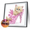 Kitten Animal - Full Round Diamond - 30x30cm