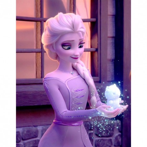 Princess Elsa - Full Round Diamond - 30x40cm