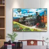 Train-Round Diamond-40x30CM