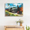 Train-Round Diamond-40x30CM