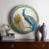 Iron Sheet DIY Special Shaped Diamond Painting Blue Peafowl Tin Kit (TPH10)