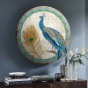 Iron Sheet DIY Special Shaped Diamond Painting Blue Peafowl Tin Kit (TPH10)