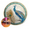 Iron Sheet DIY Special Shaped Diamond Painting Blue Peafowl Tin Kit (TPH10)