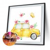 Flower Car 5D DIY Full Round Diamond Painting Rhinestone Art Craft 30x30cm