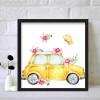 Flower Car 5D DIY Full Round Diamond Painting Rhinestone Art Craft 30x30cm