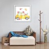 Flower Car 5D DIY Full Round Diamond Painting Rhinestone Art Craft 30x30cm