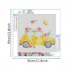 Flower Car 5D DIY Full Round Diamond Painting Rhinestone Art Craft 30x30cm