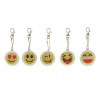 5pcs/Set DIY Full Drill Diamond Painting Cartoon Emotion Keychain Key Ring