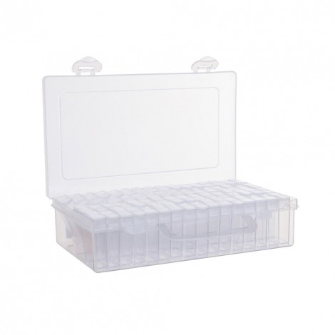 64 Grids Diamond Painting Storage Box Transparent Nail Case