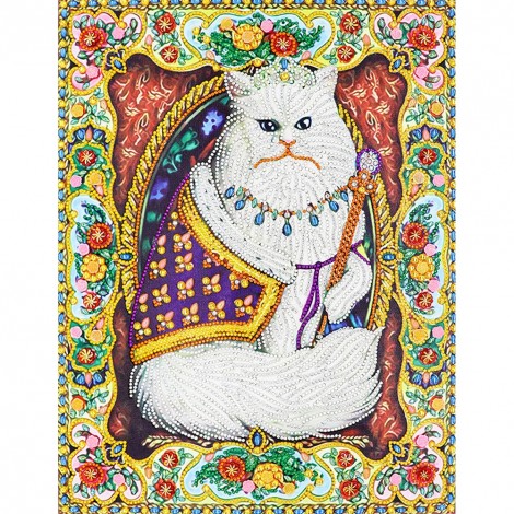 Cat - Special Shaped Diamond - 50x40cm