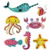 7pcs Diamond Painting Mosaic Marine Animal DIY Round Drill Adhesive Sticker