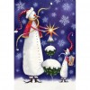 DIY Full Diamond Picture 5D Drill Smile Snowman Round Painting Kit (B3577)