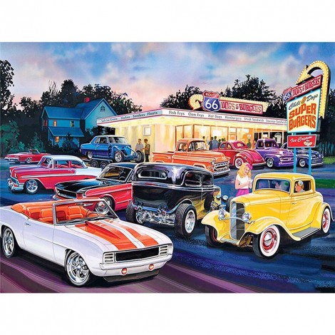 Car - Full Round Diamond - 30x40cm
