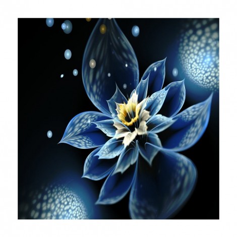 Datura Flowers-Round Diamond-40*40CM