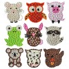 9pcs DIY Diamond Painting Cute Animals Puzzle Stickers Kit Book/Cup Decor