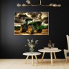 Tractor Side View - Full Round Diamond - 40x30cm