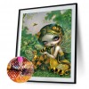 Big Eyes Doll-Round Diamond-30*40CM