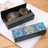 DIY Diamond Painting Leather Eye Glasses Storage Case Travel Sunglasses Box