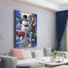Xmas Snowman 5D DIY Full Round Diamond Painting Mosaic Decor Beadwork Kits