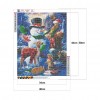 Xmas Snowman 5D DIY Full Round Diamond Painting Mosaic Decor Beadwork Kits